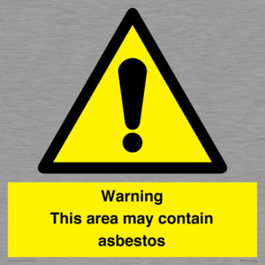 Warning This area may contain asbestos